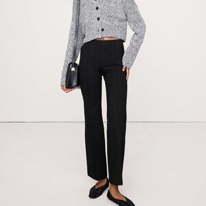 NWT Banana Republic Black High Rise Crop Flare Everywhere Ponte Pull On Pants